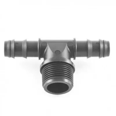 Тройник для капельного полива 16 x 1/2" Тройник для капельного полива 16 x 1/2" НР x 16 (Plast Project 2954.016C) для капельного полива